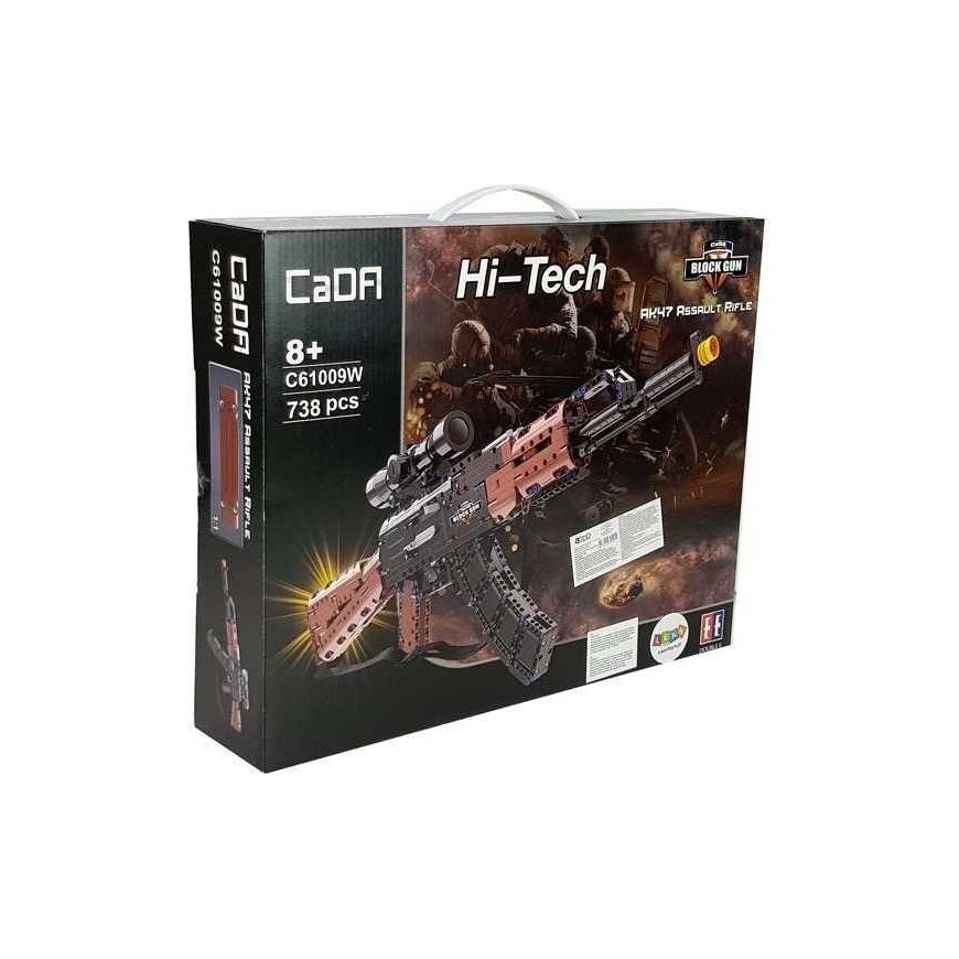 Klocki Konstrukcyjne CaDA broń karabin AK-47 Kalashnikov realistic Assault Rifle 738 parts 8+ – 2