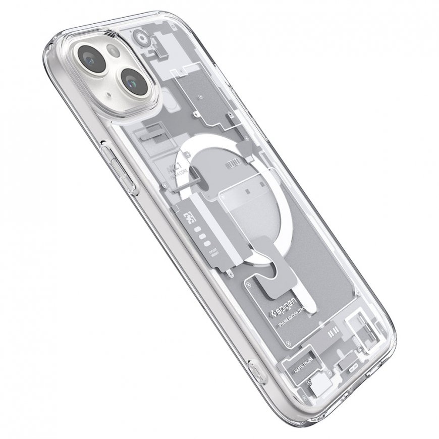 Spigen ACS07035 mobile phone case 17 cm (6.7") Cover Transparent, White – 5