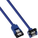 InLine SATA 6Gb/s Round Cable blue angled 90° with latches 0.15m InLine SATA 6Gb/s Round Cable blue angled 90° with latches 0.15m