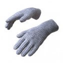 Braided telephone gloves with cut-outs for fingers - gray Braided telephone gloves with cut-outs for fingers - gray