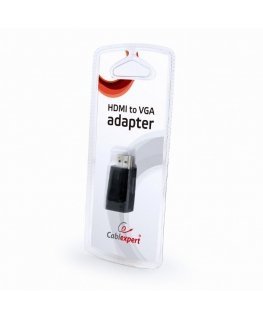 Gembird AB-HDMI-VGA-001 kaapelin sukupuolenvaihtaja HDMI Type A (Standard) VGA (D-Sub) musta