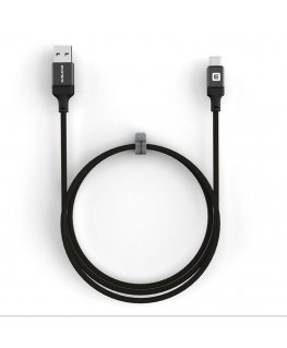 USB A to C, 1.2M Aluminum housing braiding Black