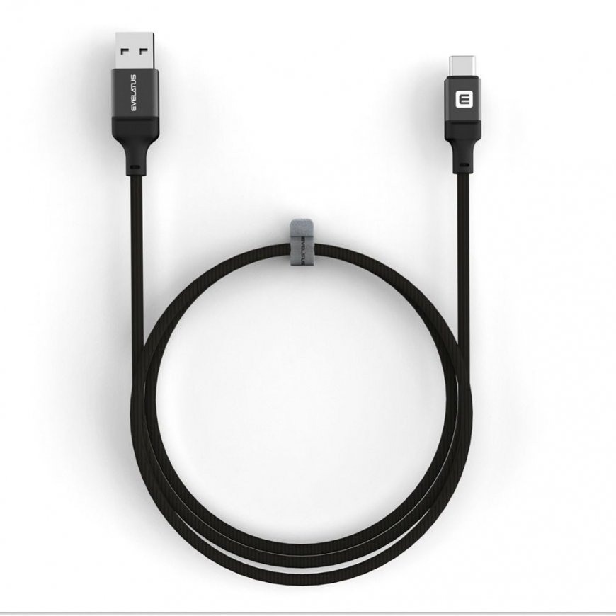 USB A to C, 1.2M Aluminum housing braiding Black