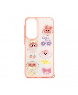 Samsung Galaxy A35 EPOXY CARTOON COVER White Pink