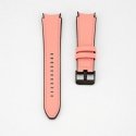 20mm Silicone Patch Leather Watch Strap (130mm M/L) Pink