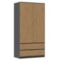 Topeshop SZAFA MALWA AN/AR K magamistoa garderoob ja kapp 5 riiulid 2 uks(ed) Topeshop SZAFA MALWA AN/AR K magamistoa garderoob ja kapp 5 riiulid 2 uks(ed)