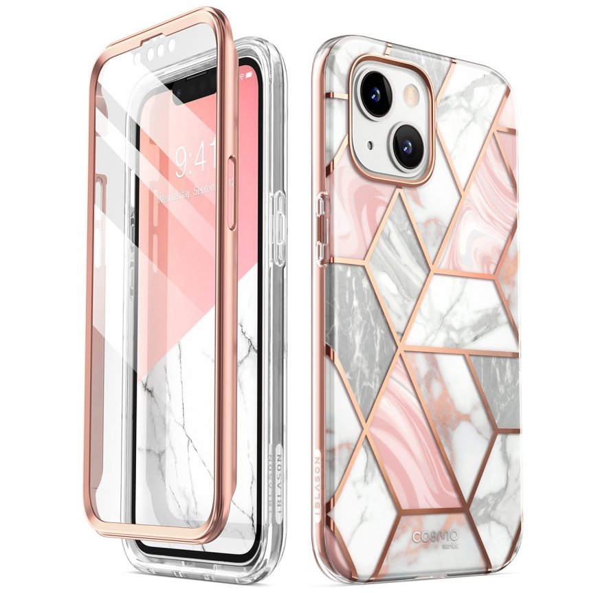 i-Blason Cosmo IPHONE2022-6.7- -SP-MARBLE mobilo telefonu apvalks 17 cm (6.7") Aploksne Rozā – 2
