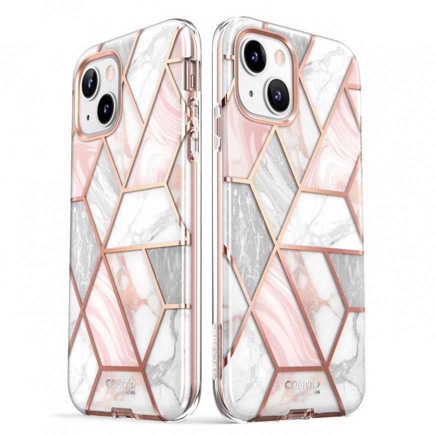 i-Blason Cosmo iPhone 14 Plus Case, 6.7", Marble Pink – 3
