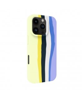 Apple iPhone 16 Pro Max Silicone Case milti-colored magsafe Ceramic White