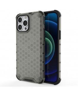 Honeycomb Case armor cover with TPU Bumper for iPhone 13 Pro Max black