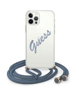 GUESS GUHCP12MCRTVSBL mobile phone case 15.5 cm (6.1") Cover Blue, Transparent
