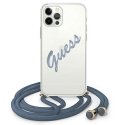 GUESS GUHCP12MCRTVSBL mobiiltelefoni ümbris 15,5 cm (6.1") Kate Sinine, Läbipaistev