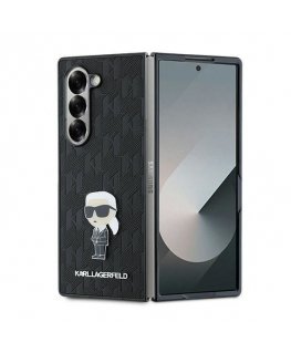 Karl Lagerfeld Saffiano Ikonik Pin Case for Samsung Galaxy Z Fold 6 - Black