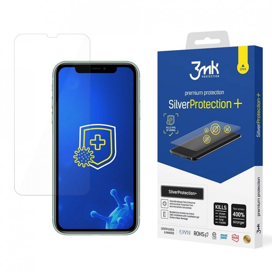 3MK SilverProtection+ Caurspīdīgs ekrāna aizsargs Apple 1 pcs