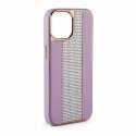 Apple iPhone 15 Pro Diamonds and Leather Case Pink Sand Apple iPhone 15 Pro Diamonds and Leather Case Pink Sand