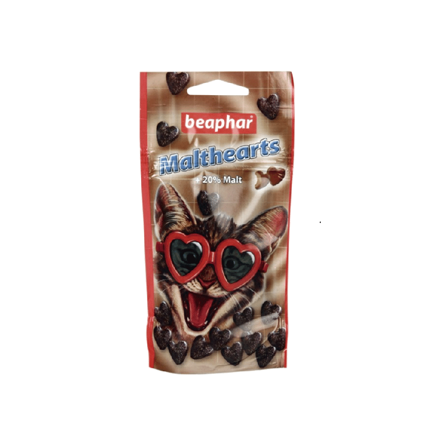 Vitamin supplemented food : Beaphar Malt Hearts, 150pcs.