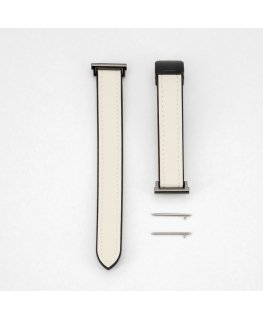 22mm Silicone Leather Watch Strap with Magnetic White