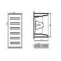 Paskirstymo skydas TIBOX 440x1050x115mm 6x16mod., IP54, virštinkinis Paskirstymo skydas TIBOX 440x1050x115mm 6x16mod., IP54, virštinkinis