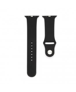 Watch 42/44/45mm Silicone Loop Watch Strap (S/M 110mm) Black