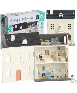 CLASSIC WORLD Vintage wooden dollhouse