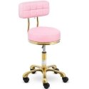 Physa Cosmetic chair with backrest on wheels up to 150 kg GELA rose gold Physa Cosmetic chair with backrest on wheels up to 150 kg GELA rose gold
