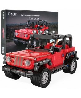 Klocki Konstrukcyjne CaDA Chassis terenowy red samochód dodze auto Adventure Off-Roader pože Pull-back 317 parts