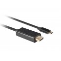 Lanberg CA-CMDP-10CU-0030-BK video kabeļu aksesuārs 3 m USB Veids-C DisplayPort Melns Lanberg CA-CMDP-10CU-0030-BK video kabeļu aksesuārs 3 m USB Veids-C DisplayPort Melns