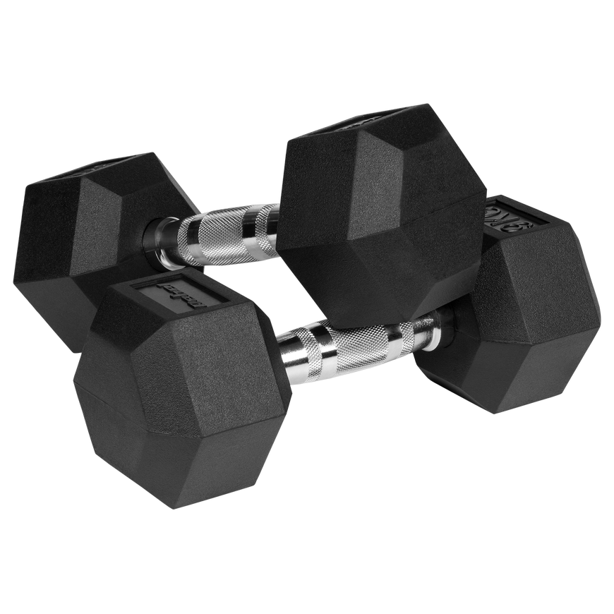 Gumuoti ketaus hanteliai HEX 2x9kg, REBEL ACTIVE – 3