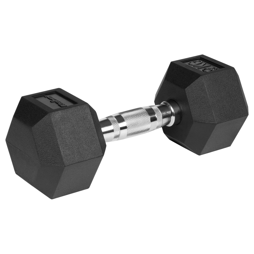 Gumuoti ketaus hanteliai HEX 2x9kg, REBEL ACTIVE – 4