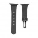 Watch 42/44/45mm Single loop buckle leather Watch Straps Black