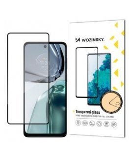 Wozinsky Super Durable Full Glue Tempered Glass Full Screen With Frame Case Friendly Motorola Moto G62 Black