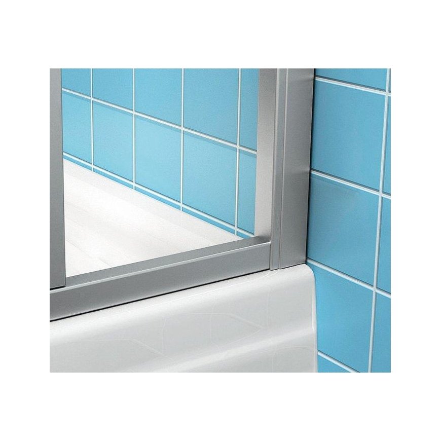 Sliding shower door Ravak Supernova, ASDP3-80 198, satin+transparent glass – 2