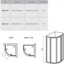 Sliding shower door Ravak Supernova, ASDP3-80 198, satin+transparent glass Sliding shower door Ravak Supernova, ASDP3-80 198, satin+transparent glass