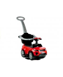 Lean Toys Children's push car - pusher with handle for parents 614W, red