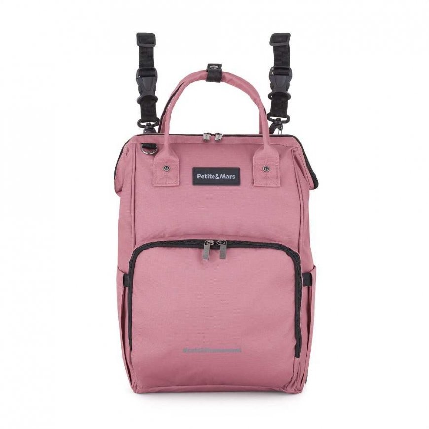 Petite&Mars Jack - large stroller backpack | Pink pink – 2