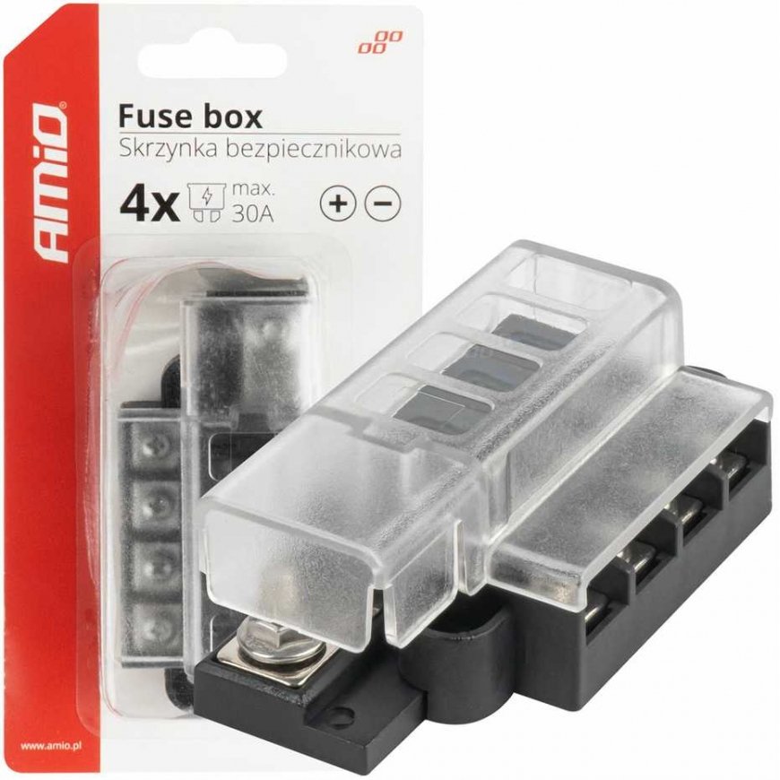 AMiO Fuse box, screw connections, 4