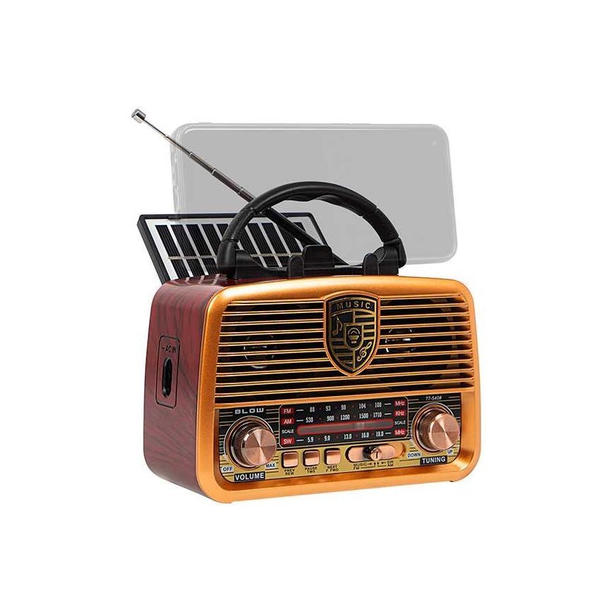 AM/FM BT BLOW RA10 nešiojamasis saulės analoginis radijas – 2