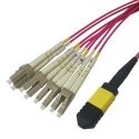 MPO12-LC fan out fiber cable DELTACO, UPC, OM4, 3m / MPO12LC-43 MPO12-LC fan out fiber cable DELTACO, UPC, OM4, 3m / MPO12LC-43