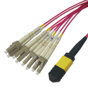MPO12-LC fan out fiber cable DELTACO, UPC, OM4, 3m / MPO12LC-43 MPO12-LC fan out fiber cable DELTACO, UPC, OM4, 3m / MPO12LC-43