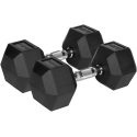 Gumuoti ketaus hanteliai HEX 2x12.5kg REBEL ACTIVE Gumuoti ketaus hanteliai HEX 2x12.5kg REBEL ACTIVE