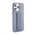 Apple iPhone 15 Pro Silicone Case with stand Purple