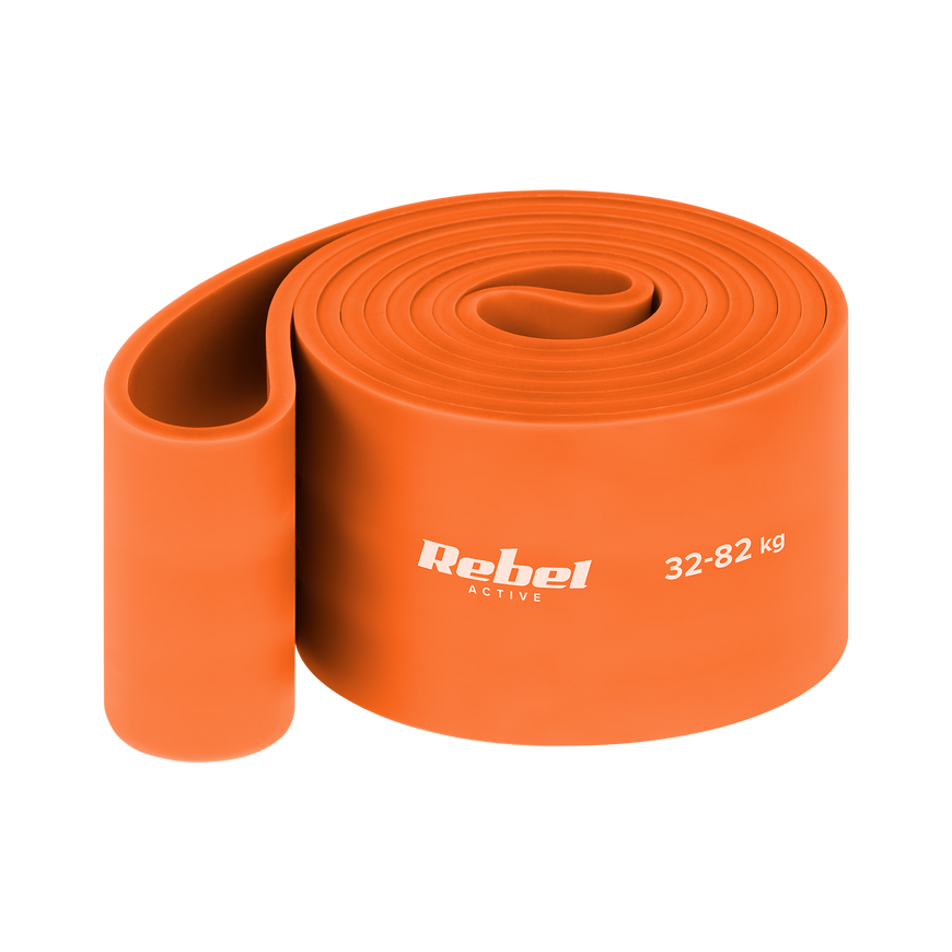 Latekso mankštos juosta - Power Band PL-7, oranžinė 32-82 kg REBEL ACTIVE
