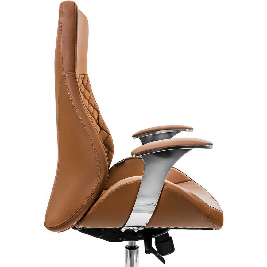 Spacetronik ALMA brown swivel office chair with armrests – 5