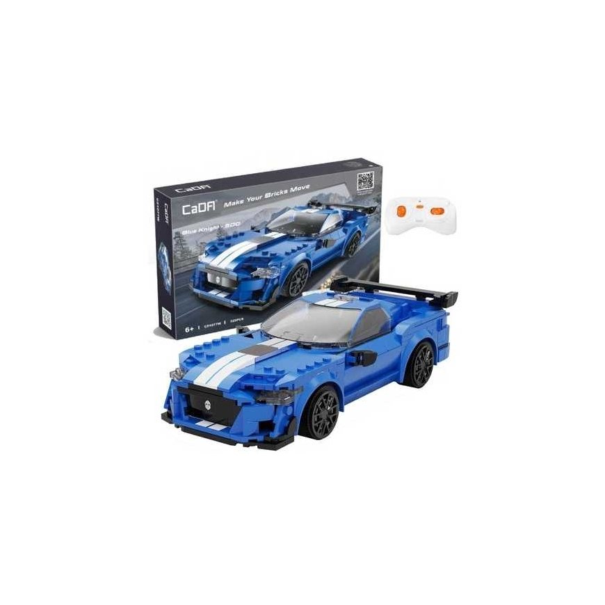 Klocki konstrukcyjne CaDA Zdalnie sterowany samochód wyścigowy Mėlyna auto Važiuoklė Mėlyna Knight 500 Dual Mode RC 325 dalys