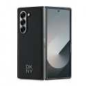 DKNY Magsafe Plain Leather Metal Stack Logo Case for Samsung Galaxy Z Fold 6 - Black DKNY Magsafe Plain Leather Metal Stack Logo Case for Samsung Galaxy Z Fold 6 - Black