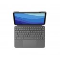 Logitech Combo Touch QWERTZ Vācu Smart Connector Pelēks Logitech Combo Touch QWERTZ Vācu Smart Connector Pelēks