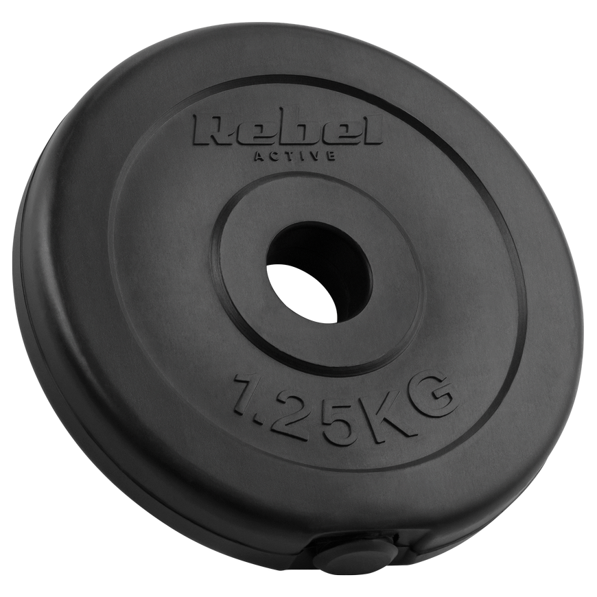 Bituminių svarelių rinkinys 4x1.25kg, skylė 31mm, klasikinė plokštė, REBEL ACTIVE – 2