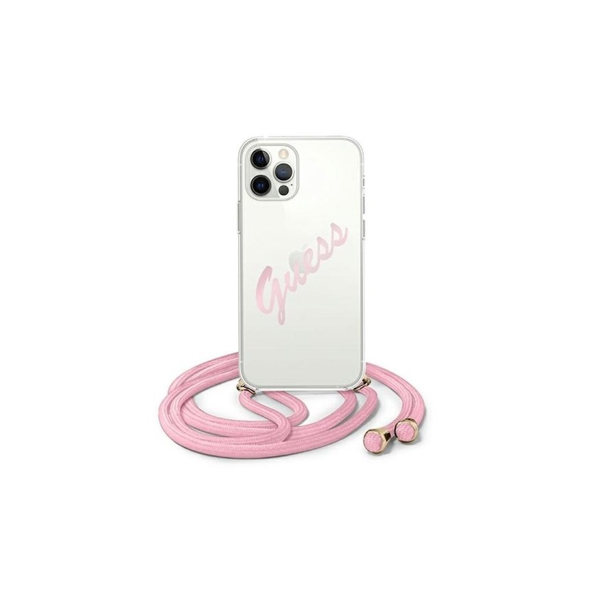 GUESS GUHCP12MCRTVSPI mobile phone case 15.5 cm (6.1") Cover Pink, Transparent
