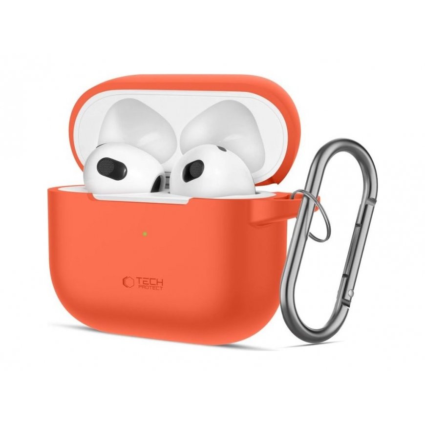 TECH-PROTECT SILICONE HOOK APPLE AIRPODS 3 NEON ORANGE