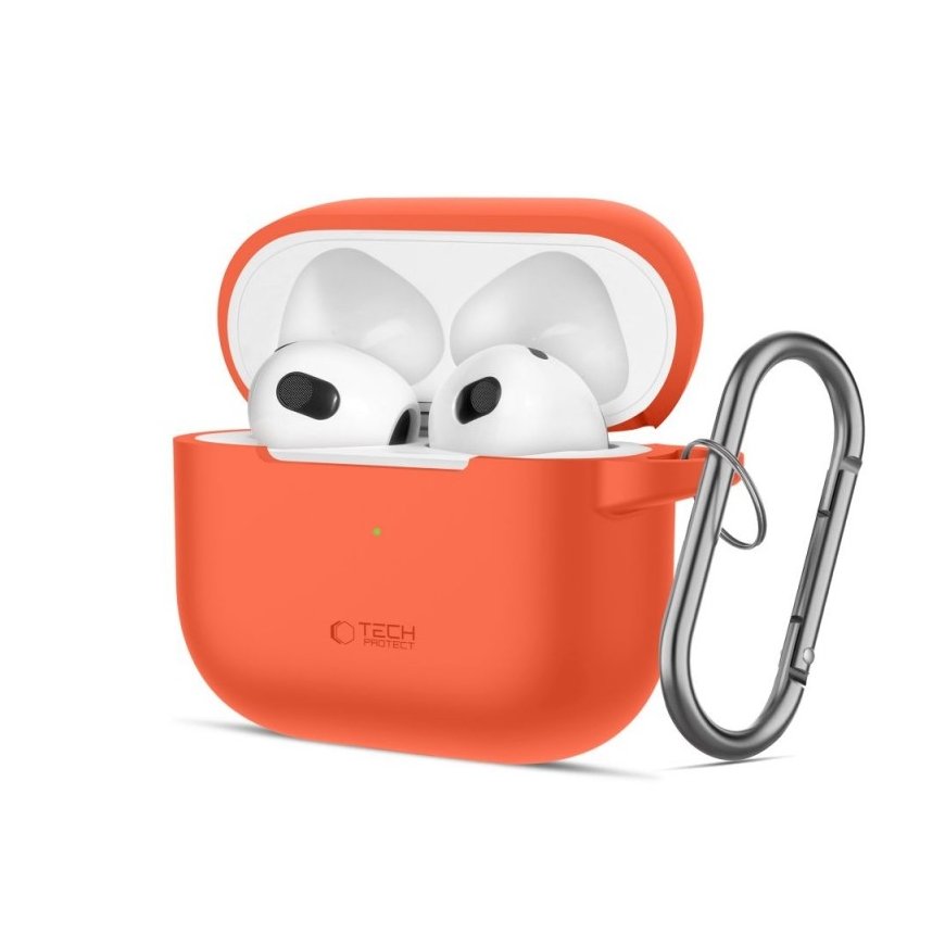 TECH-PROTECT SILICONE HOOK APPLE AIRPODS 3 NEON ORANGE – 2